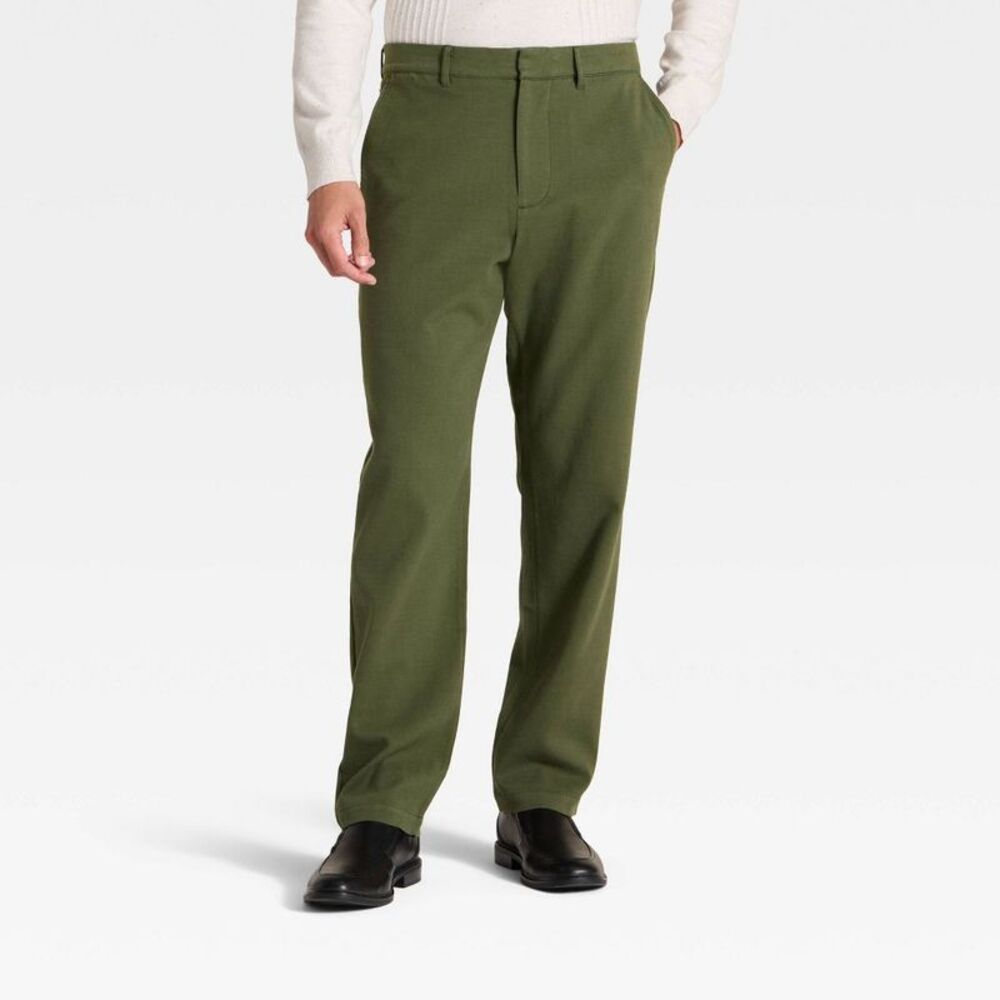 Men's Comfort Wear Trousers - Goodfellow & Co Green 33x30